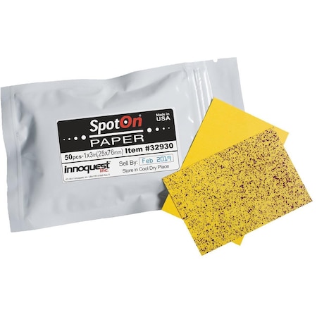 Spoton SpotOn Spray Pattern Test Paper, PK50 32930